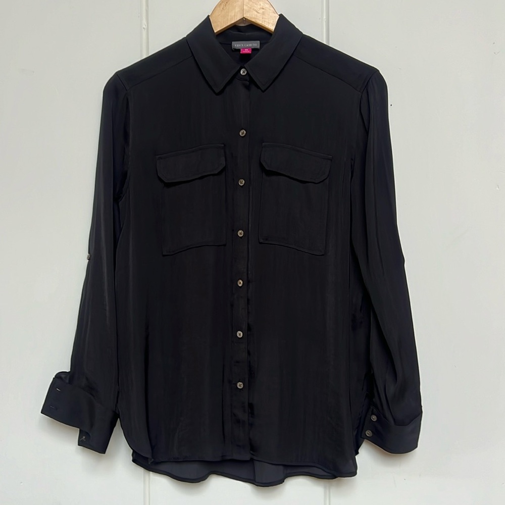 Black sateen shirt